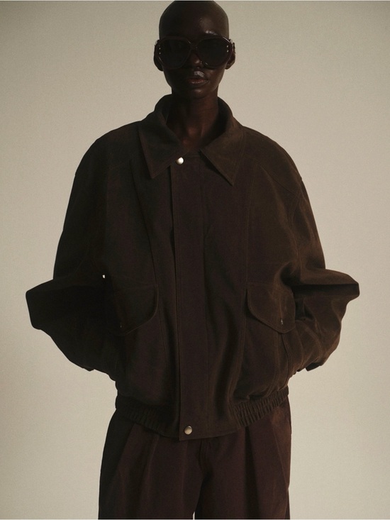 Source Unknown Jackets & Blazers - Source Unknown Suede Effect Bomber Jacket, OS